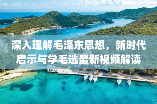 深入理解毛澤東思想,新時代啟示與學毛選最新視頻解讀