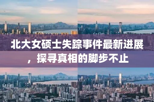 北大女碩士失蹤事件最新進(jìn)展,探尋真相的腳步不止