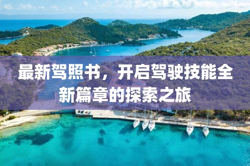 最新駕照書,開啟駕駛技能全新篇章的探索之旅