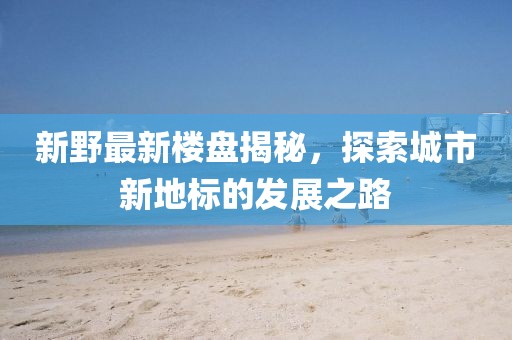 新野最新樓盤揭秘,探索城市新地標的發展之路