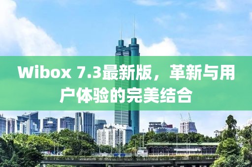 Wibox 7.3最新版,革新與用戶體驗的完美結合