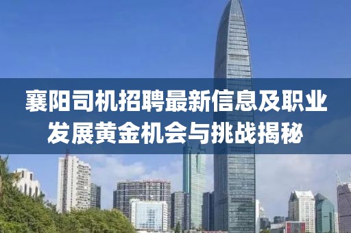 襄陽司機招聘最新信息及職業(yè)發(fā)展黃金機會與挑戰(zhàn)揭秘