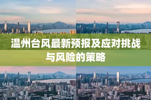 溫州臺風最新預報及應對挑戰與風險的策略