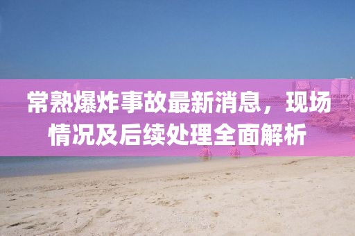 常熟爆炸事故最新消息，現場情況及后續處理全面解析
