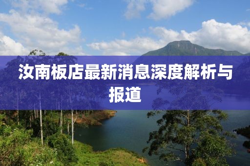 汝南板店最新消息深度解析與報道