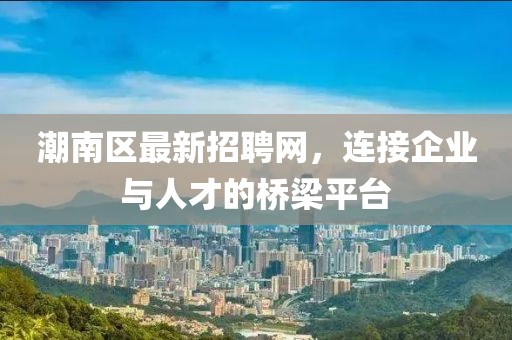潮南區(qū)最新招聘網(wǎng),連接企業(yè)與人才的橋梁平臺