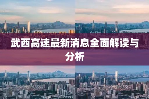 武西高速最新消息全面解讀與分析