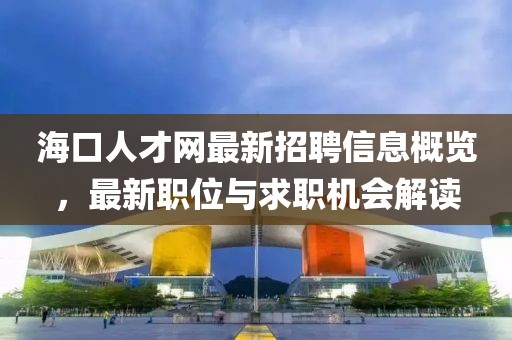 海口人才網最新招聘信息概覽,最新職位與求職機會解讀