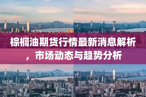 棕櫚油期貨行情最新消息解析，市場動態與趨勢分析