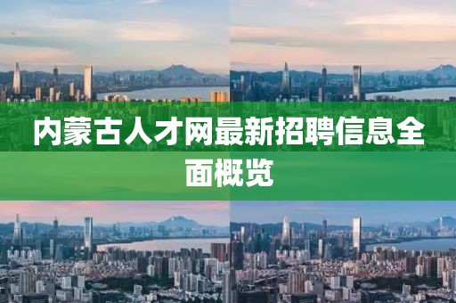 內(nèi)蒙古人才網(wǎng)最新招聘信息全面概覽