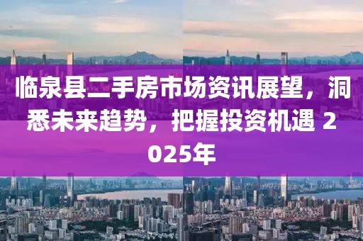 臨泉縣二手房市場資訊展望，洞悉未來趨勢，把握投資機遇 2025年