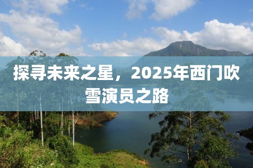 探尋未來之星,2025年西門吹雪演員之路