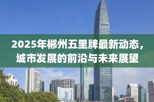 2025年郴州五里牌最新動態(tài),城市發(fā)展的前沿與未來展望