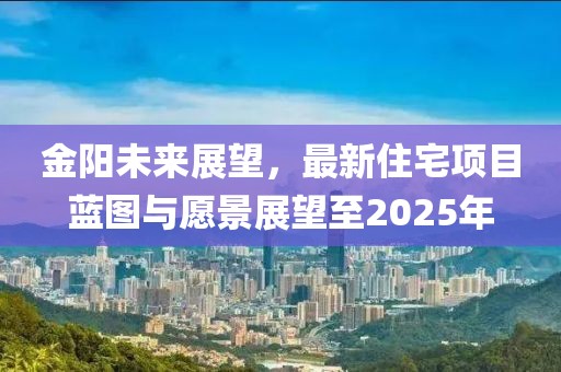 金陽未來展望,最新住宅項目藍圖與愿景展望至2025年