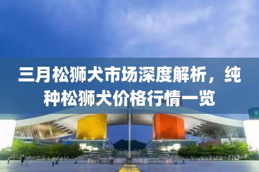 三月松獅犬市場深度解析,純種松獅犬價(jià)格行情一覽