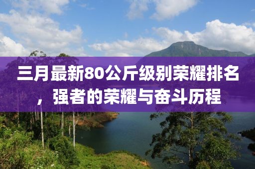 三月最新80公斤級別榮耀排名，強者的榮耀與奮斗歷程