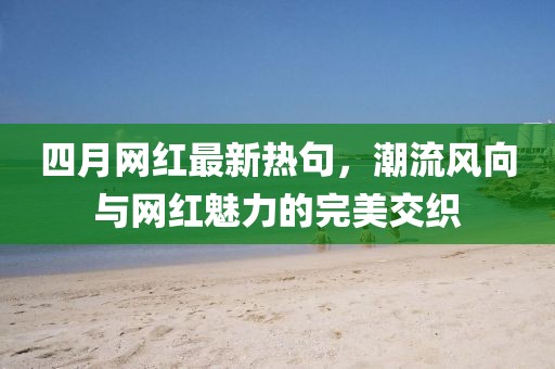 四月網(wǎng)紅最新熱句,潮流風向與網(wǎng)紅魅力的完美交織