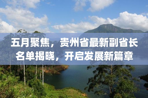 五月聚焦,貴州省最新副省長名單揭曉,開啟發(fā)展新篇章