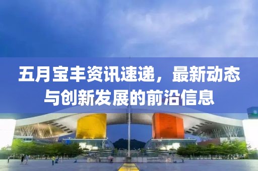 五月寶豐資訊速遞,最新動態與創新發展的前沿信息