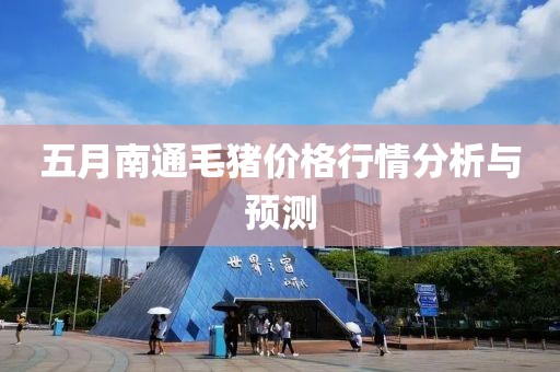 五月南通毛豬價格行情分析與預測
