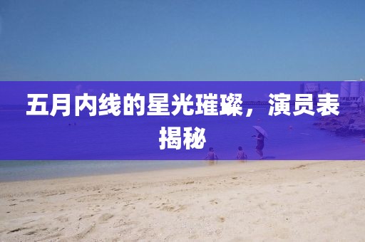 五月內(nèi)線的星光璀璨,演員表揭秘