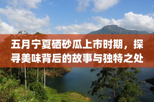 五月寧夏硒砂瓜上市時(shí)期,探尋美味背后的故事與獨(dú)特之處