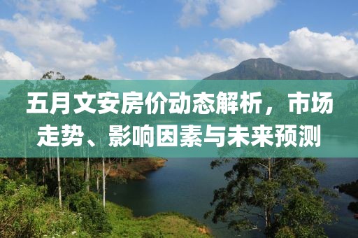 五月文安房價動態解析，市場走勢、影響因素與未來預測