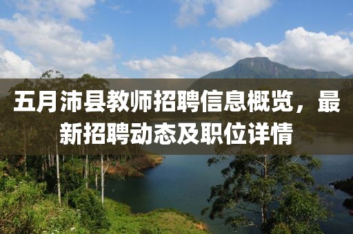 五月沛縣教師招聘信息概覽，最新招聘動態及職位詳情