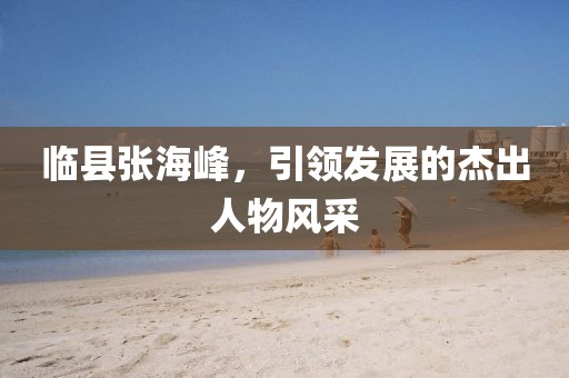 臨縣張海峰,引領發展的杰出人物風采