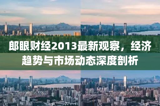 郎眼財經(jīng)2013最新觀察,經(jīng)濟(jì)趨勢與市場動態(tài)深度剖析