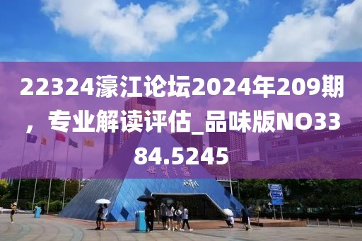 22324濠江論壇2024年209期,專業解讀評估_品味版NO3384.5245