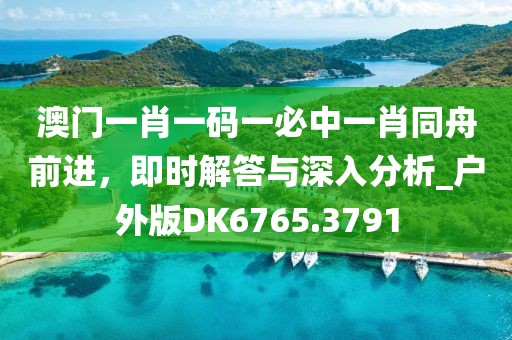 澳門一肖一碼一必中一肖同舟前進,即時解答與深入分析_戶外版DK6765.3791