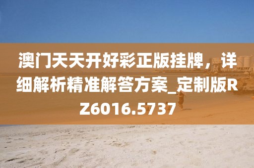 澳門天天開好彩正版掛牌，詳細解析精準解答方案_定制版RZ6016.5737