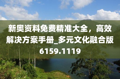 新奧資料免費精準大全,高效解決方案手冊_多元文化融合版6159.1119