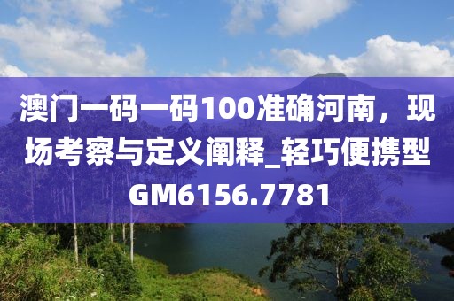 澳門一碼一碼100準確河南，現(xiàn)場考察與定義闡釋_輕巧便攜型GM6156.7781