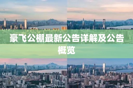 豪飛公棚最新公告詳解及公告概覽