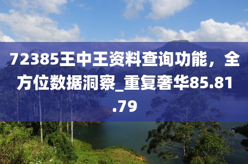 72385王中王資料查詢(xún)功能,全方位數(shù)據(jù)洞察_重復(fù)奢華85.81.79