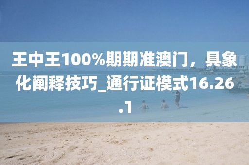 王中王100%期期準澳門,具象化闡釋技巧_通行證模式16.26.1