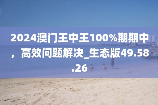 2024澳門王中王100%期期中,高效問題解決_生態版49.58.26