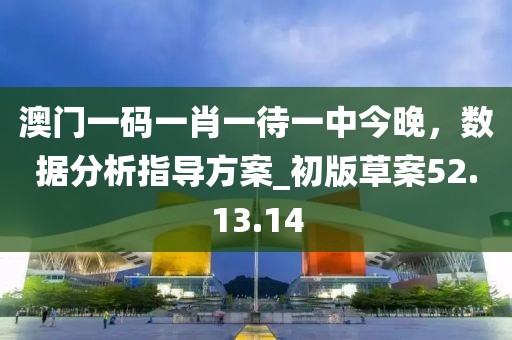 澳門一碼一肖一待一中今晚,數據分析指導方案_初版草案52.13.14