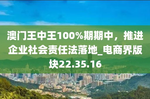 澳門王中王100%期期中,推進企業社會責任法落地_電商界版塊22.35.16
