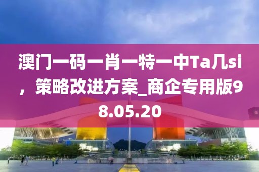 澳門一碼一肖一特一中Ta幾si,策略改進方案_商企專用版98.05.20